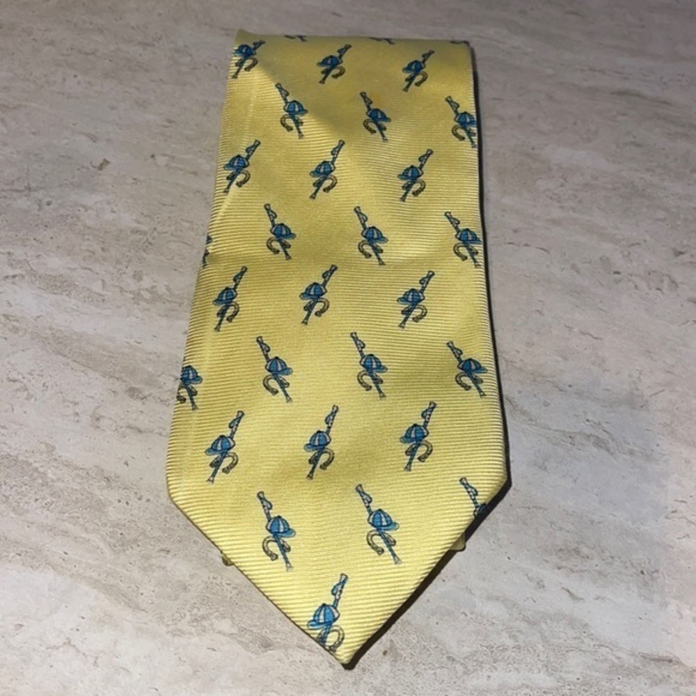 Ermenegildo Zegna Men Tie Yellow and blue
